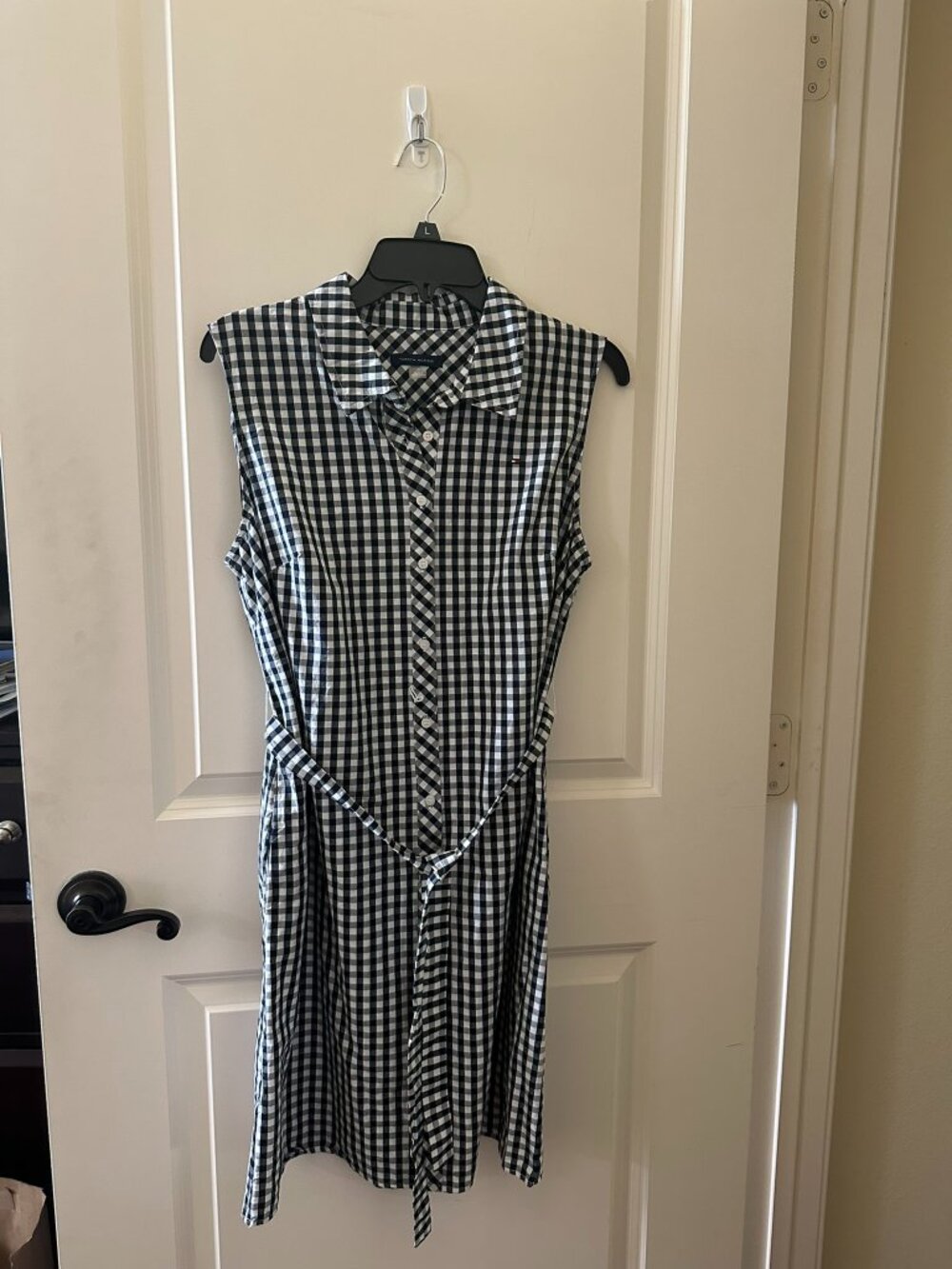 Ladies Tommy Hilfiger blue/white gingham check dress Size 12